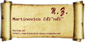 Martinovics Zénó névjegykártya